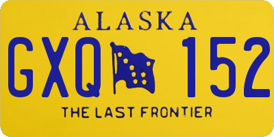 AK license plate GXQ152