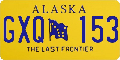 AK license plate GXQ153