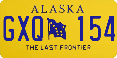 AK license plate GXQ154