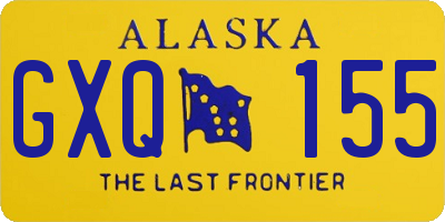 AK license plate GXQ155
