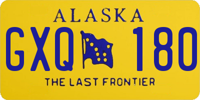 AK license plate GXQ180