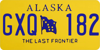 AK license plate GXQ182