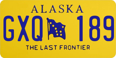 AK license plate GXQ189