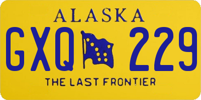 AK license plate GXQ229