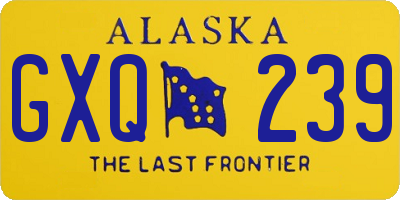 AK license plate GXQ239