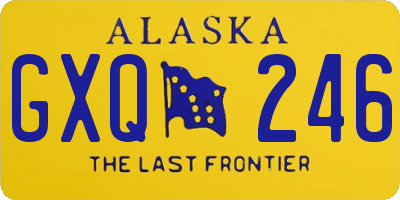 AK license plate GXQ246