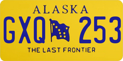 AK license plate GXQ253