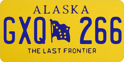 AK license plate GXQ266