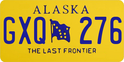 AK license plate GXQ276