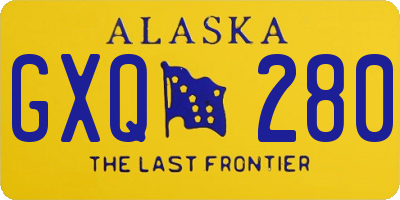 AK license plate GXQ280