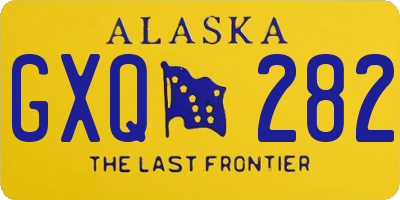 AK license plate GXQ282