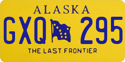 AK license plate GXQ295