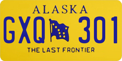 AK license plate GXQ301