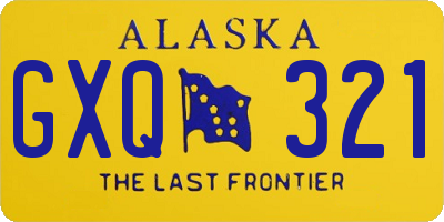 AK license plate GXQ321