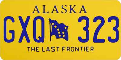 AK license plate GXQ323