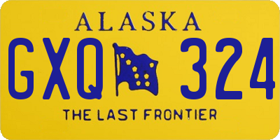 AK license plate GXQ324