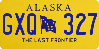AK license plate GXQ327