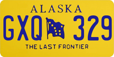 AK license plate GXQ329