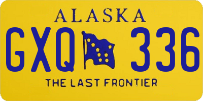 AK license plate GXQ336