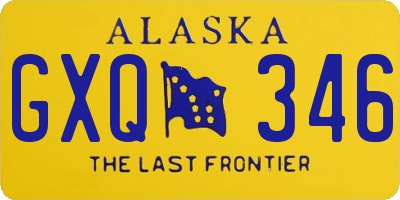 AK license plate GXQ346