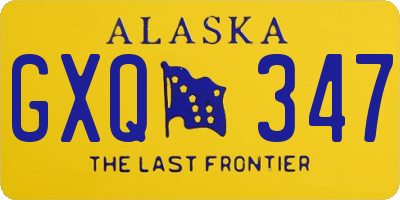 AK license plate GXQ347