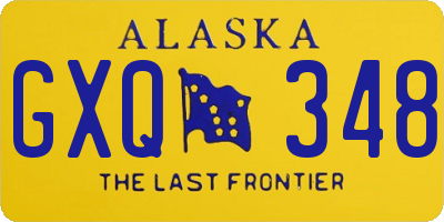 AK license plate GXQ348