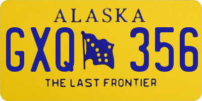 AK license plate GXQ356