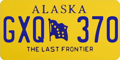 AK license plate GXQ370