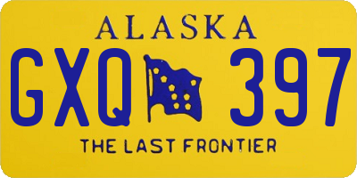 AK license plate GXQ397