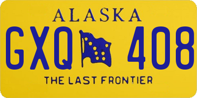 AK license plate GXQ408