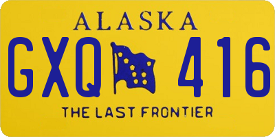 AK license plate GXQ416