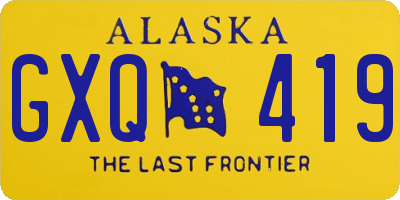 AK license plate GXQ419