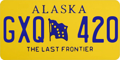 AK license plate GXQ420
