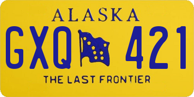 AK license plate GXQ421