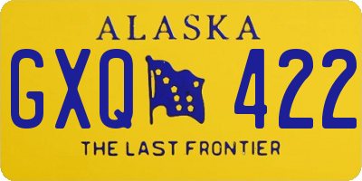 AK license plate GXQ422