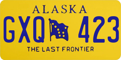 AK license plate GXQ423