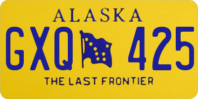 AK license plate GXQ425