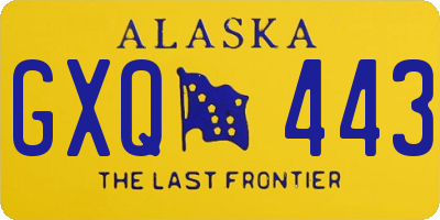AK license plate GXQ443