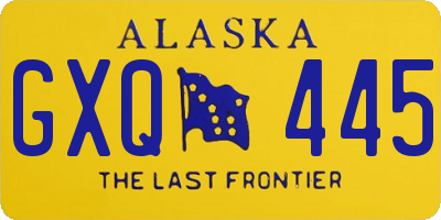 AK license plate GXQ445
