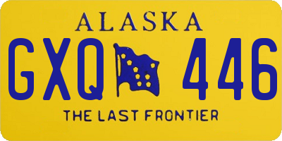 AK license plate GXQ446
