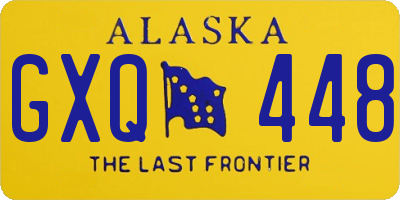 AK license plate GXQ448