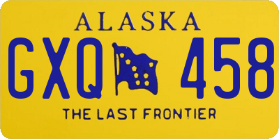 AK license plate GXQ458