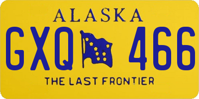 AK license plate GXQ466