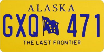 AK license plate GXQ471