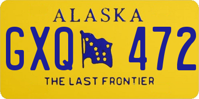 AK license plate GXQ472