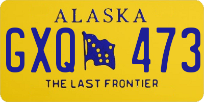 AK license plate GXQ473