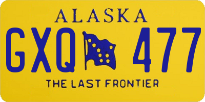 AK license plate GXQ477