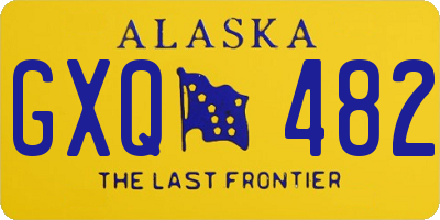 AK license plate GXQ482