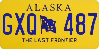 AK license plate GXQ487