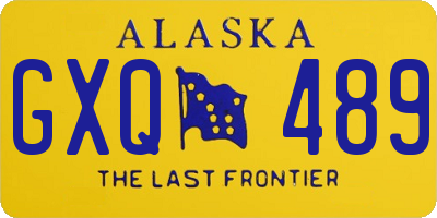 AK license plate GXQ489